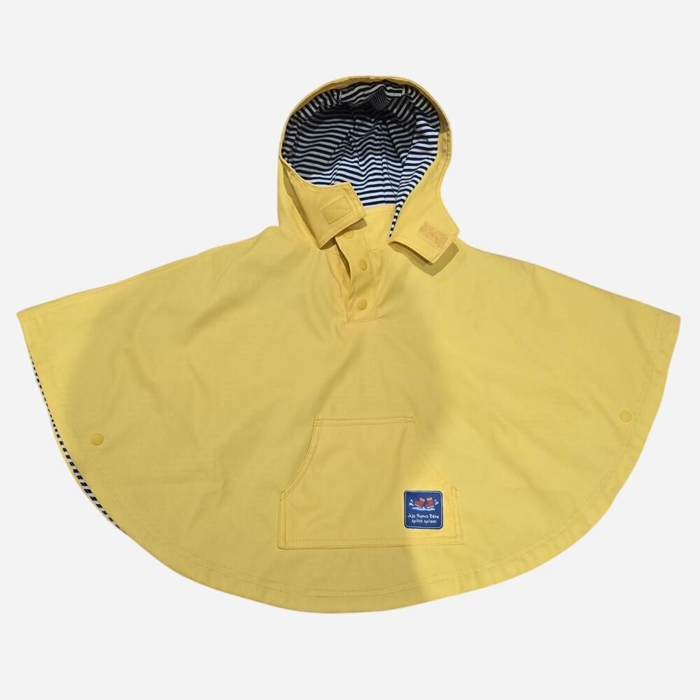 JoJo Maman Bebe yellow rain poncho Girls size 1-2 YRS